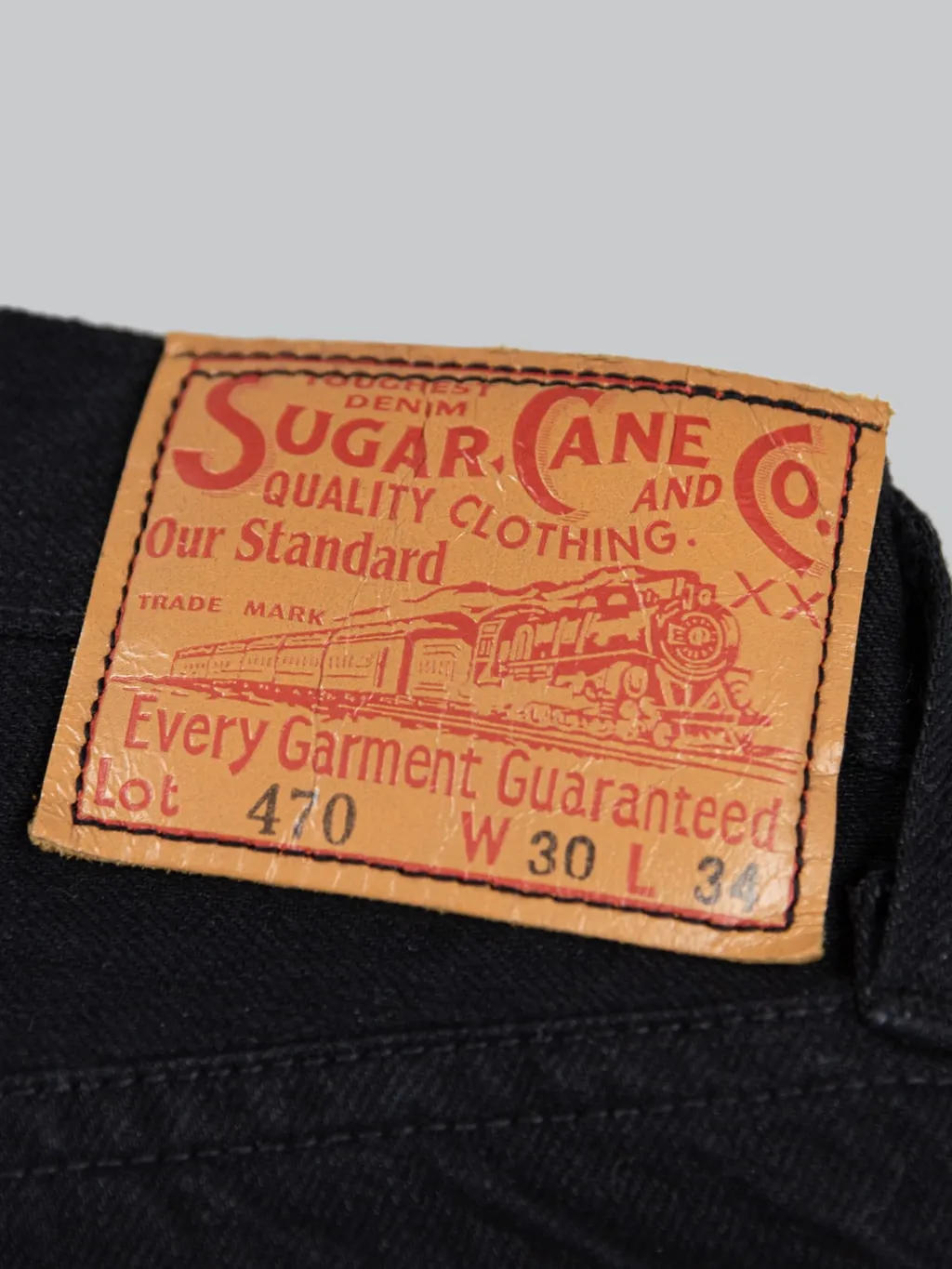 Sugar Cane Type III 13oz Black Denim Slim Jeans