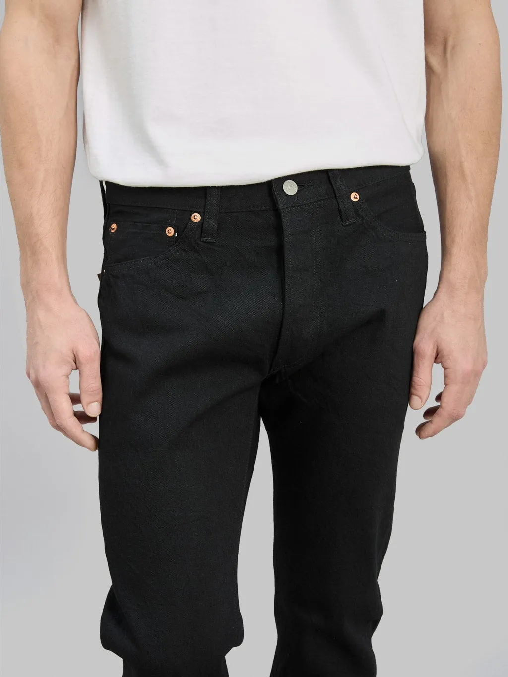 Sugar Cane Type III 13oz Black Denim Slim Jeans