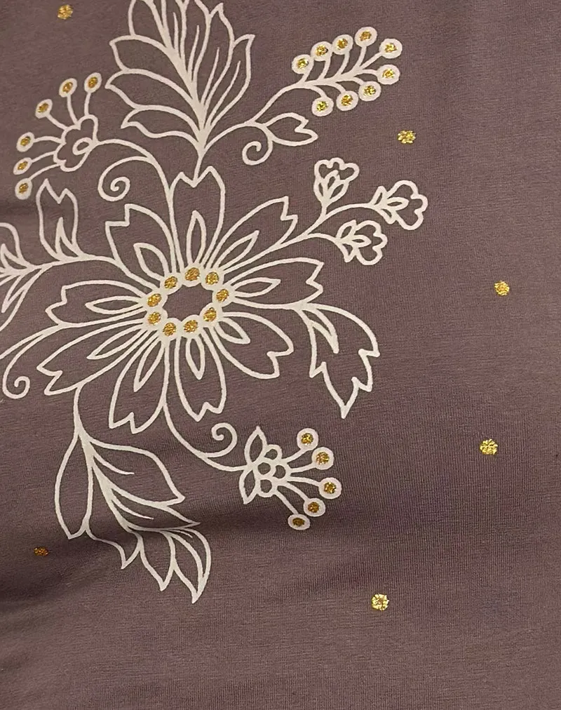 Sutin Tee in Nutmeg Floral Sequin