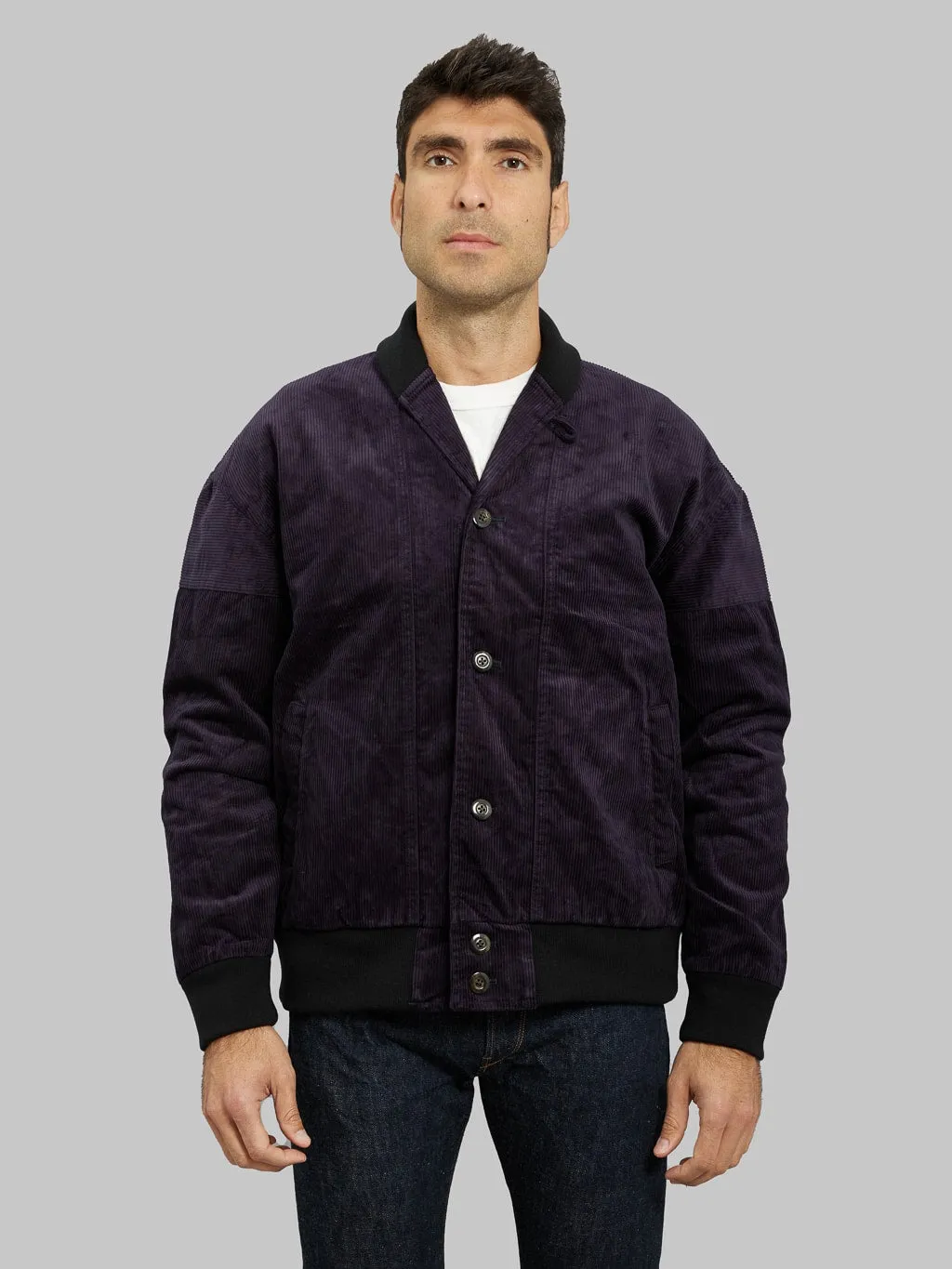 Tanuki Sazanami Corduroy Natural Indigo Dyed Jacket