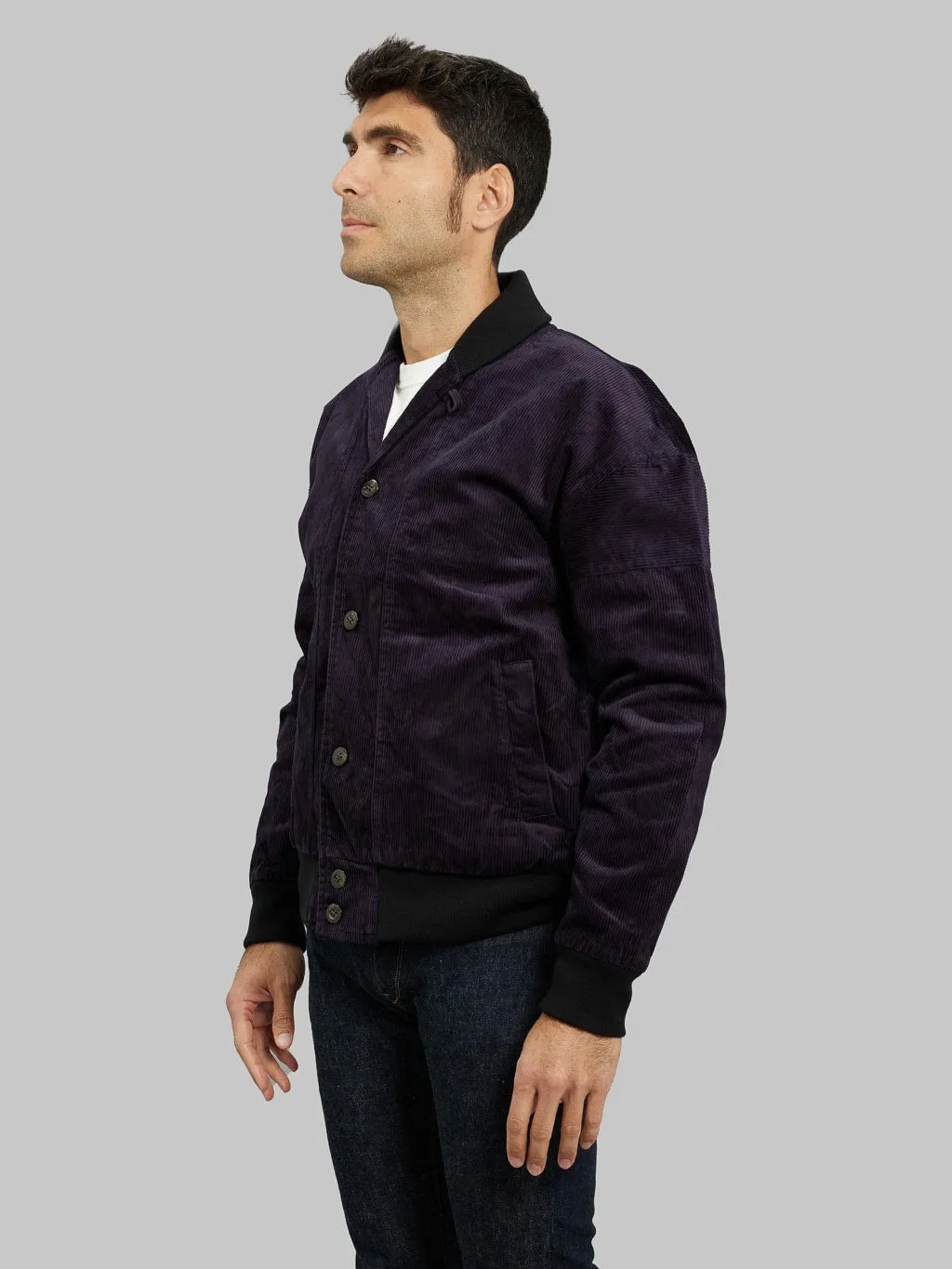 Tanuki Sazanami Corduroy Natural Indigo Dyed Jacket