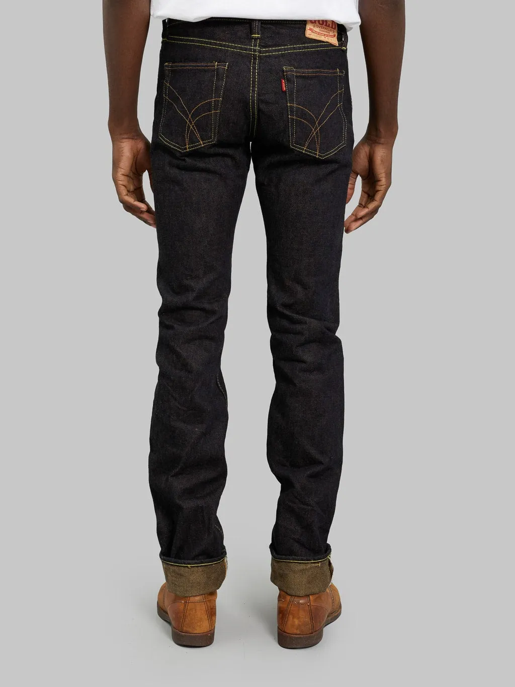 The Strike Gold 2105 Brown Weft Slim Straight Jeans