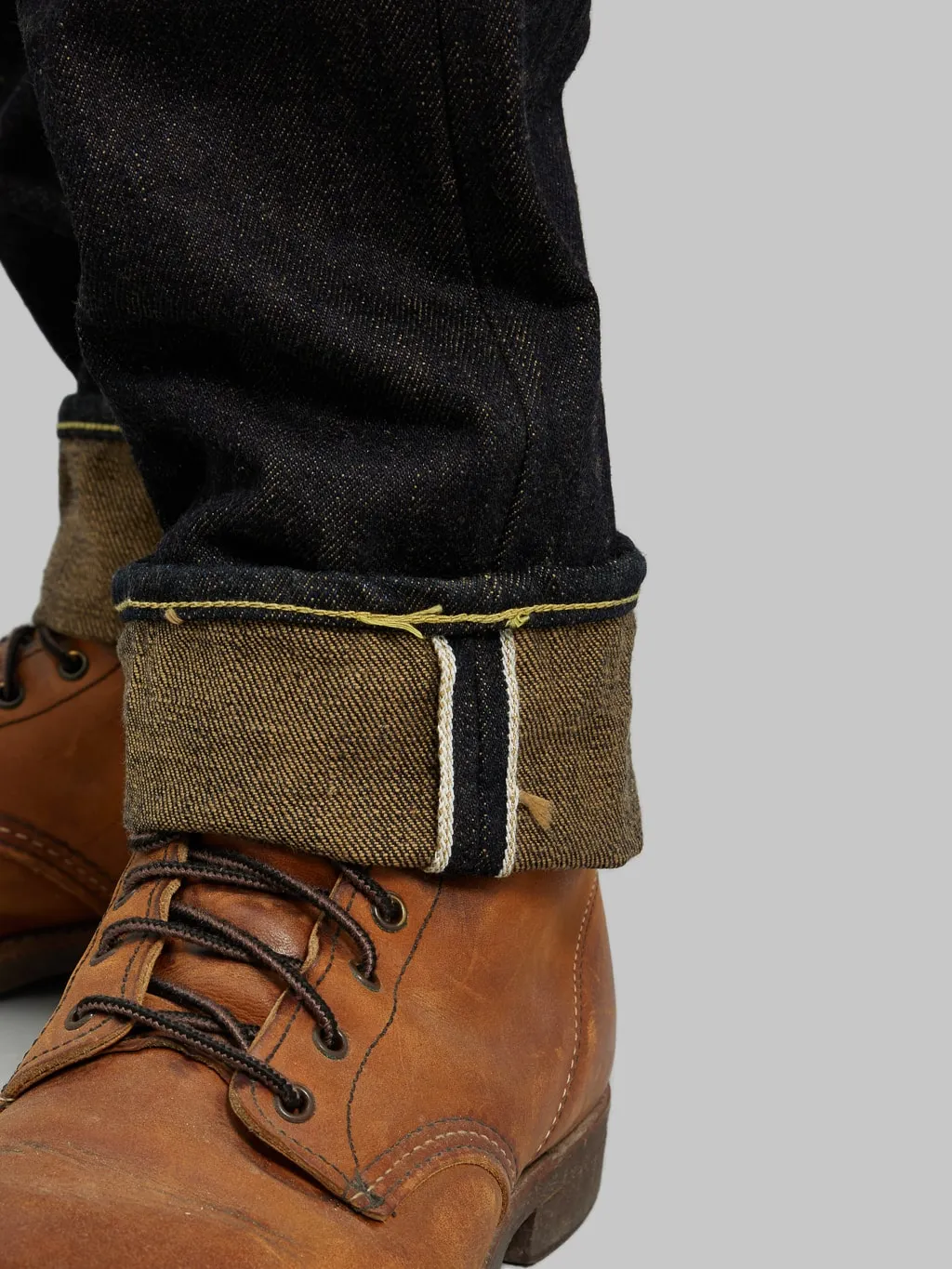 The Strike Gold 2105 Brown Weft Slim Straight Jeans