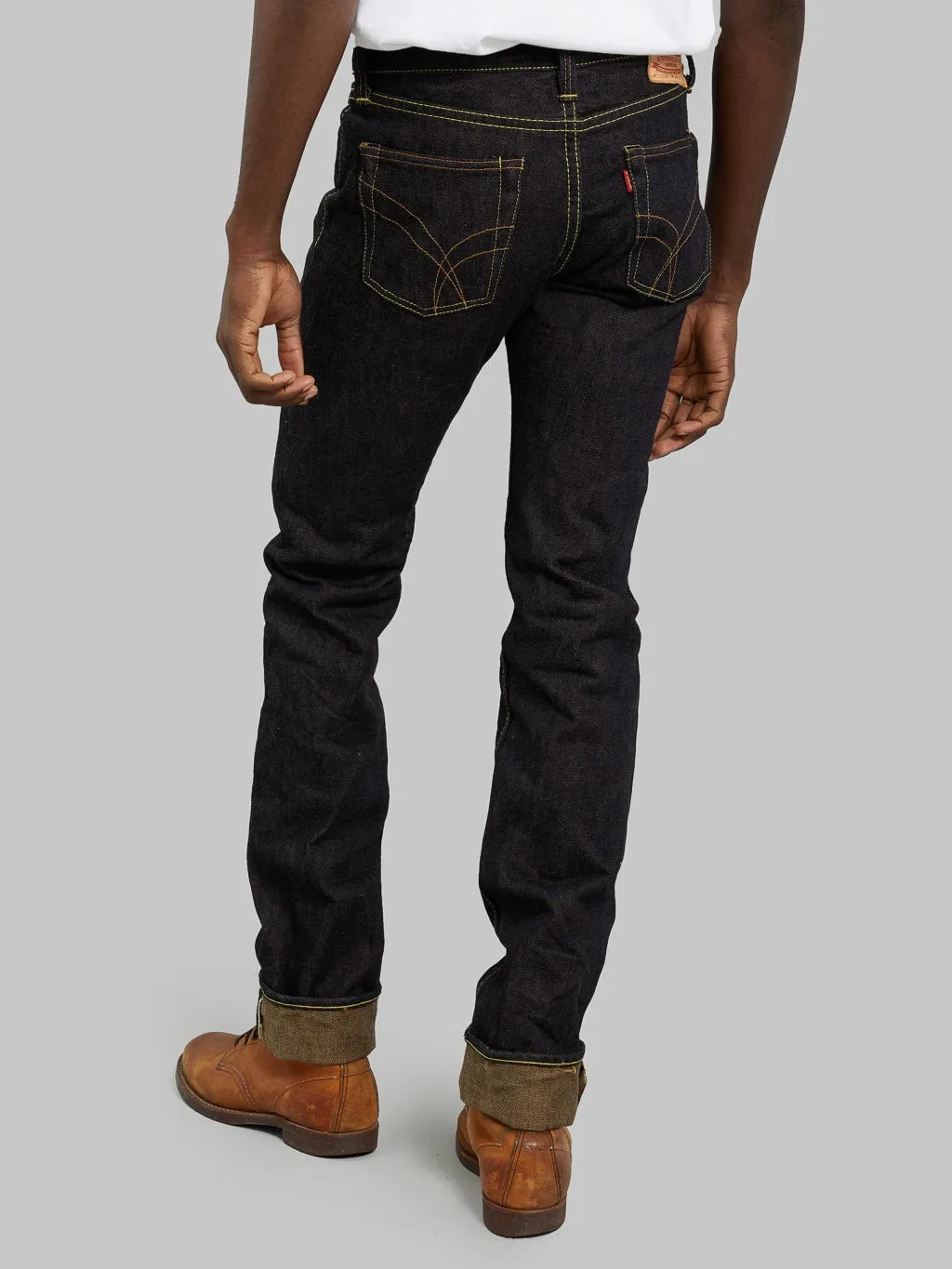 The Strike Gold 2105 Brown Weft Slim Straight Jeans