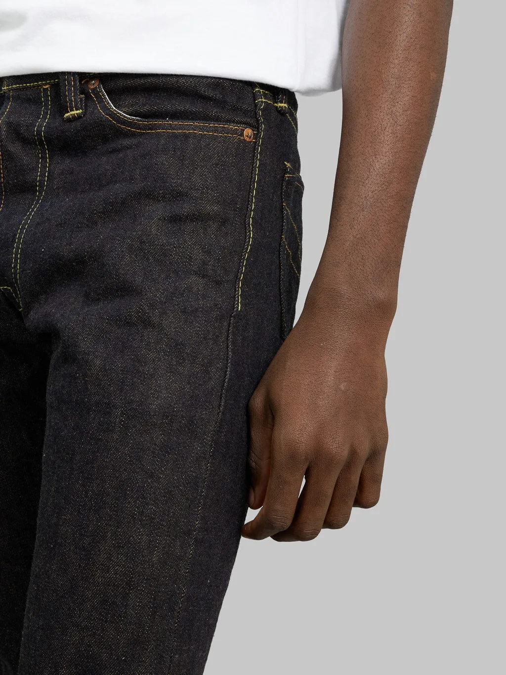 The Strike Gold 2105 Brown Weft Slim Straight Jeans