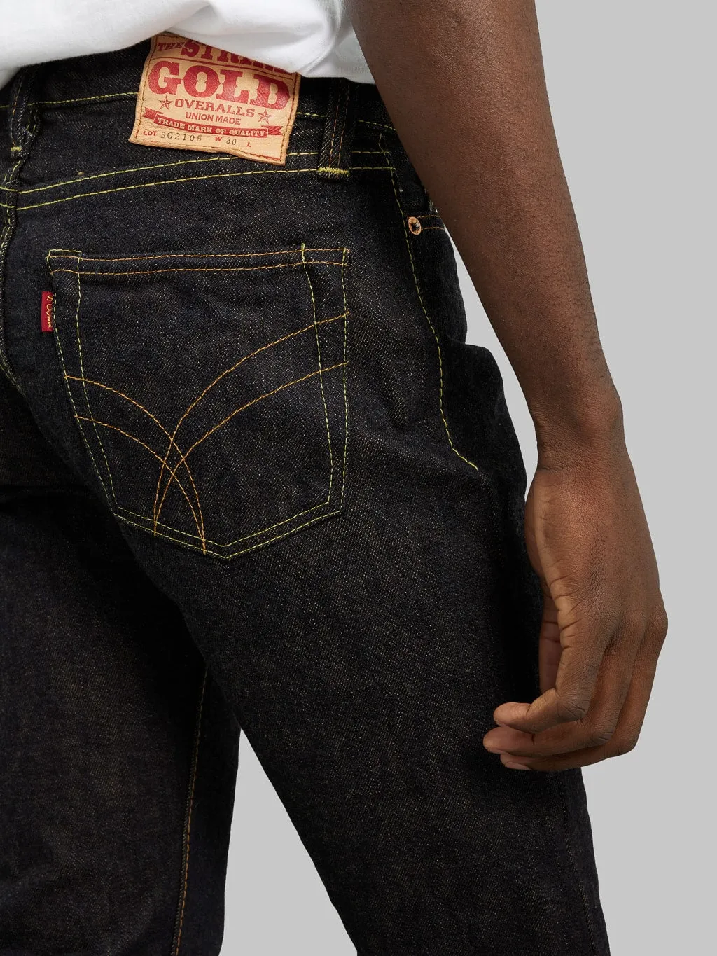 The Strike Gold 2105 Brown Weft Slim Straight Jeans
