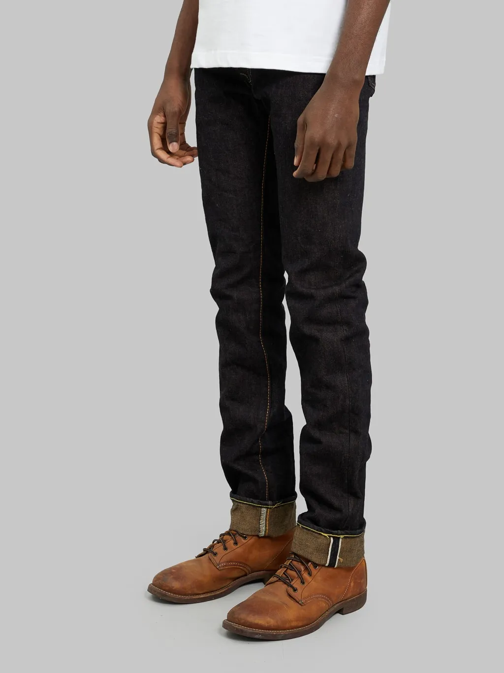 The Strike Gold 2105 Brown Weft Slim Straight Jeans