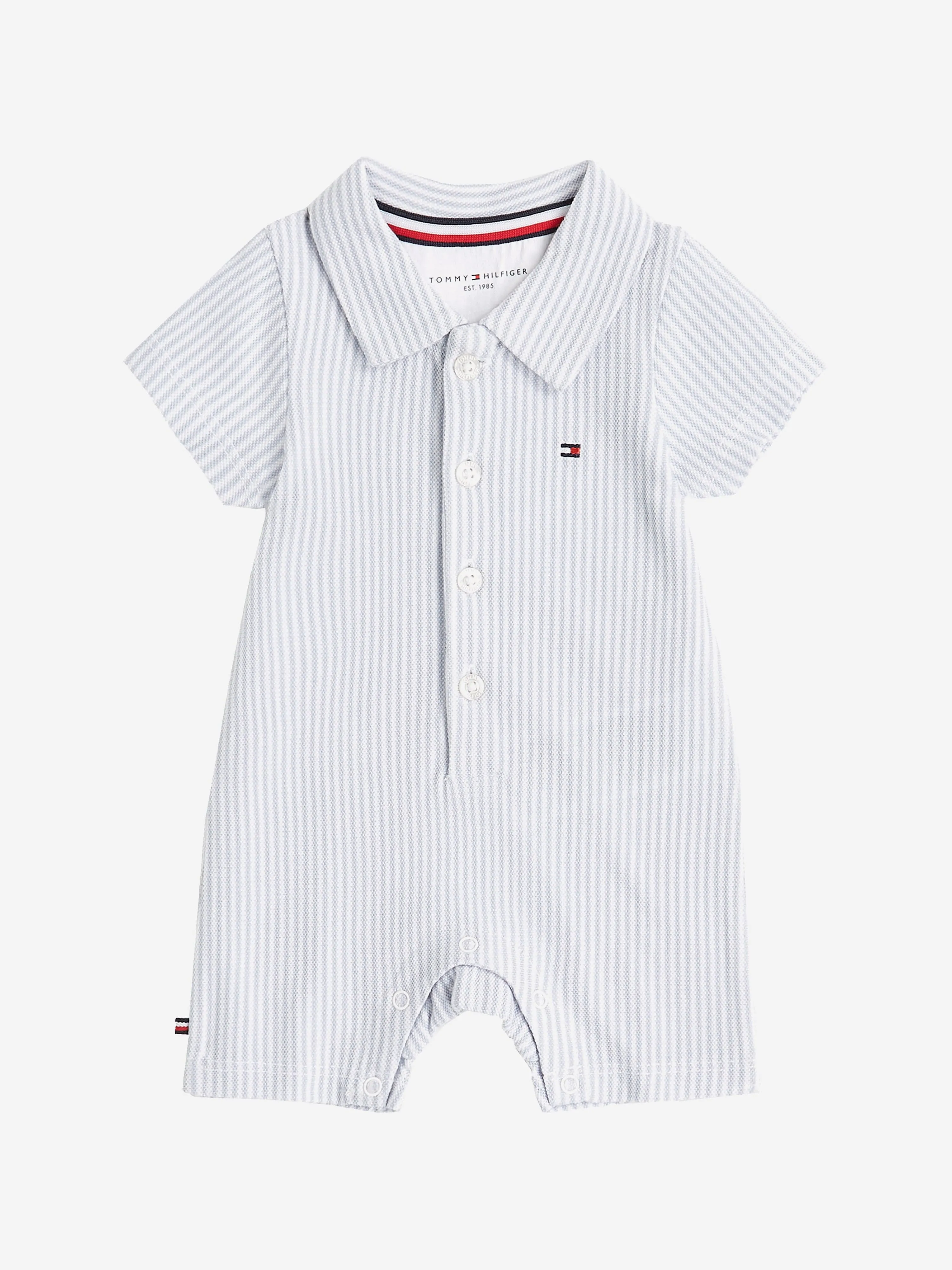 Tommy Hilfiger Baby Boys Striped Romper in Blue