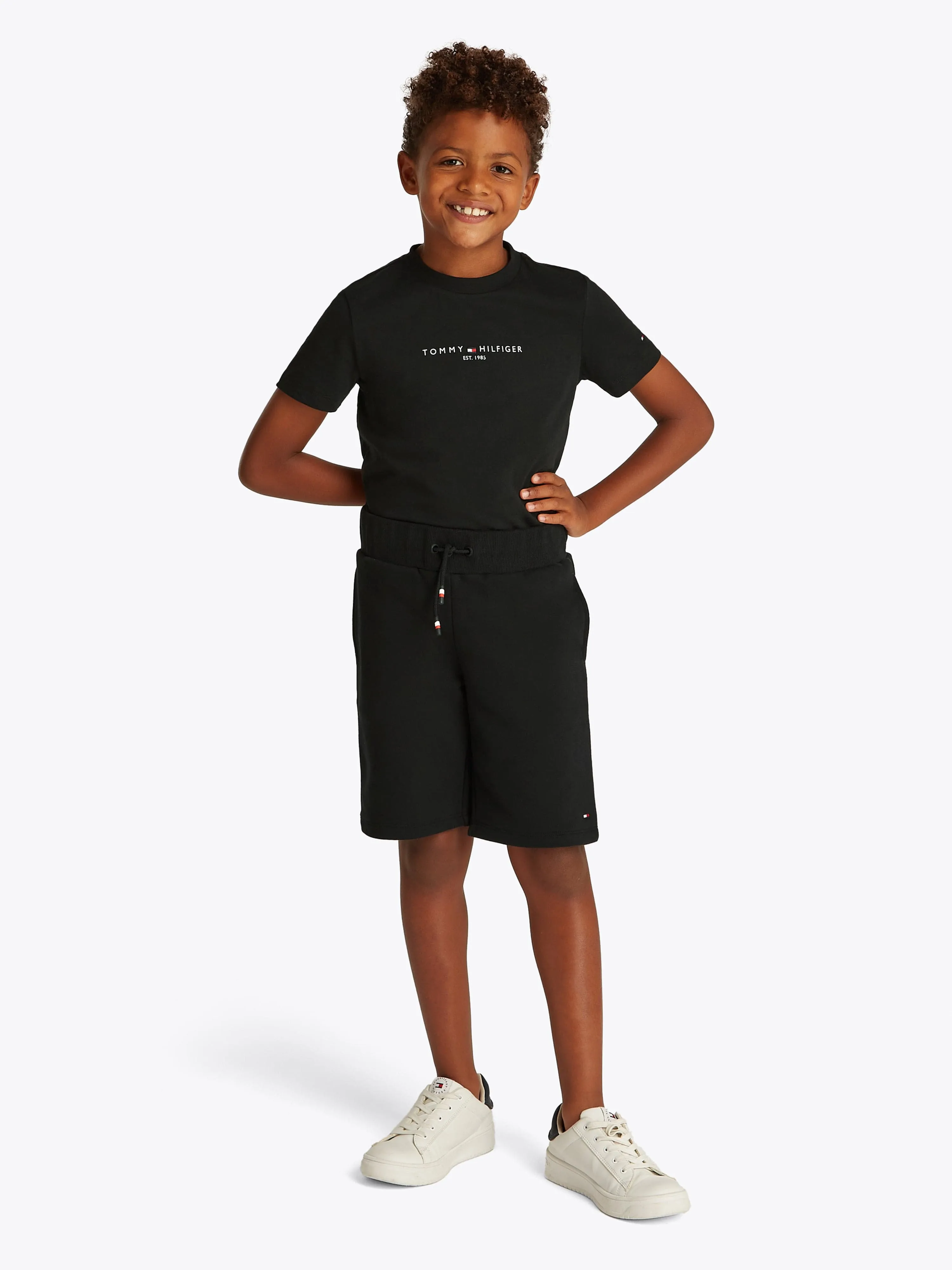 Tommy Hilfiger Boys Essential Short Set in Black