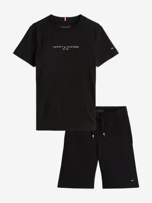 Tommy Hilfiger Boys Essential Short Set in Black