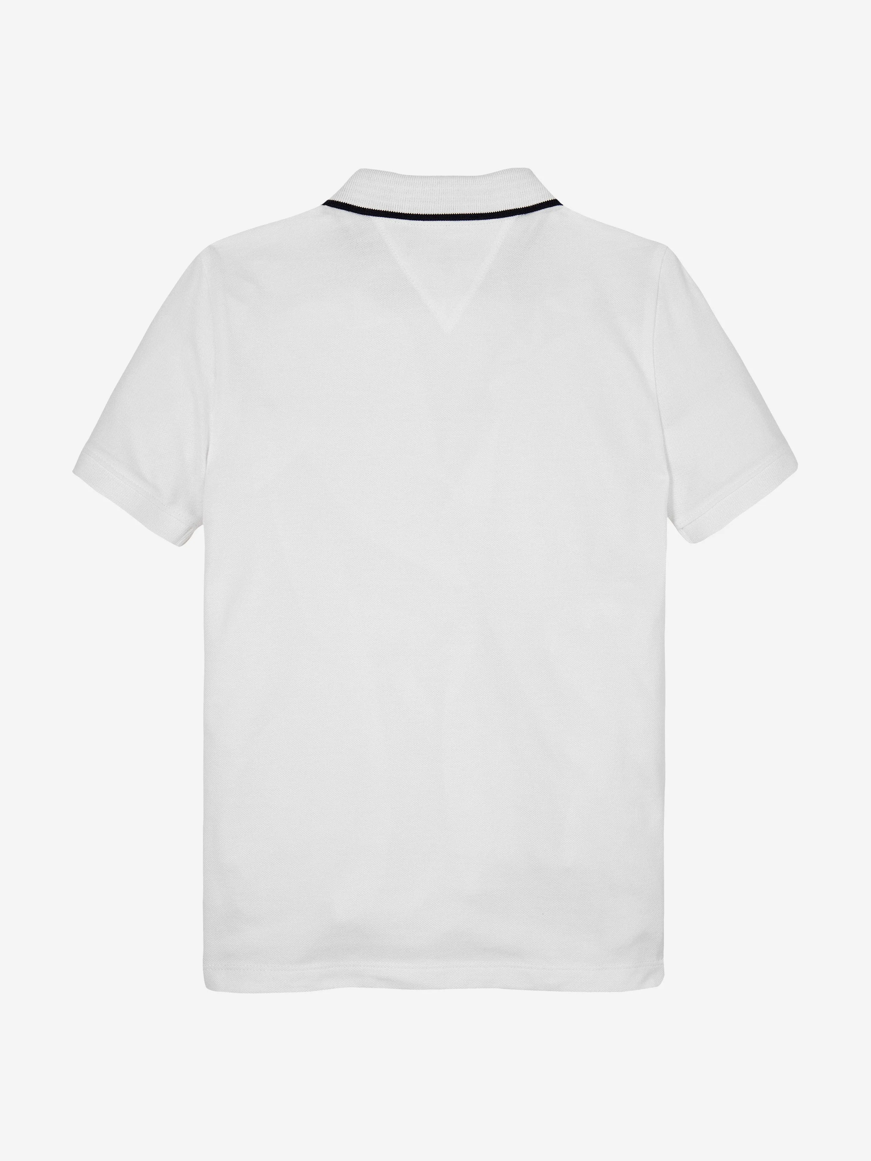 Tommy Hilfiger Boys Flag Polo Shirt in White