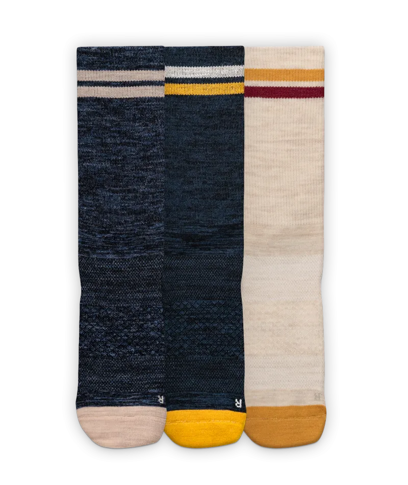 Wander Merino Lite Crew Socks 3-Pack