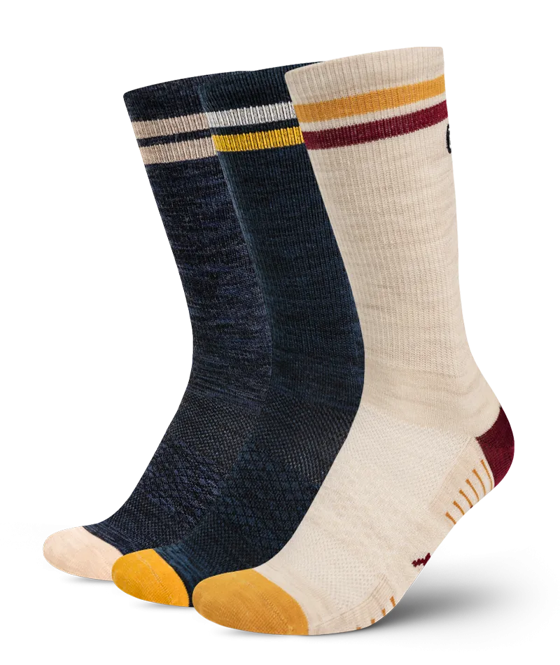 Wander Merino Lite Crew Socks 3-Pack