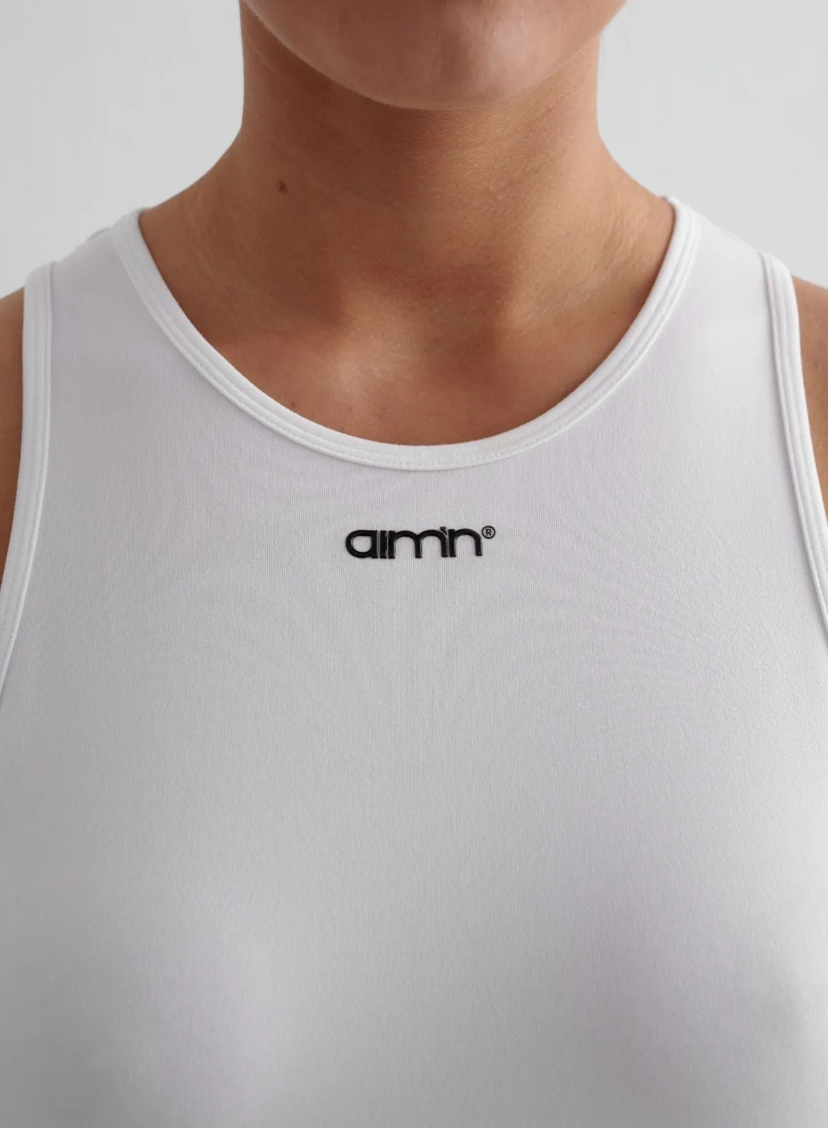 White Soft Basic Singlet