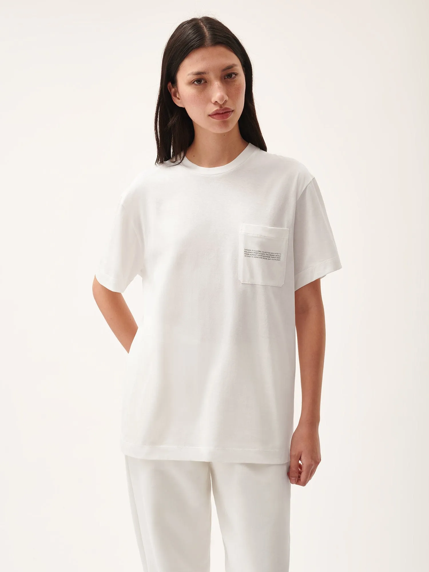 Womens 365 Lightweight Pocket T-Shirt—off-white