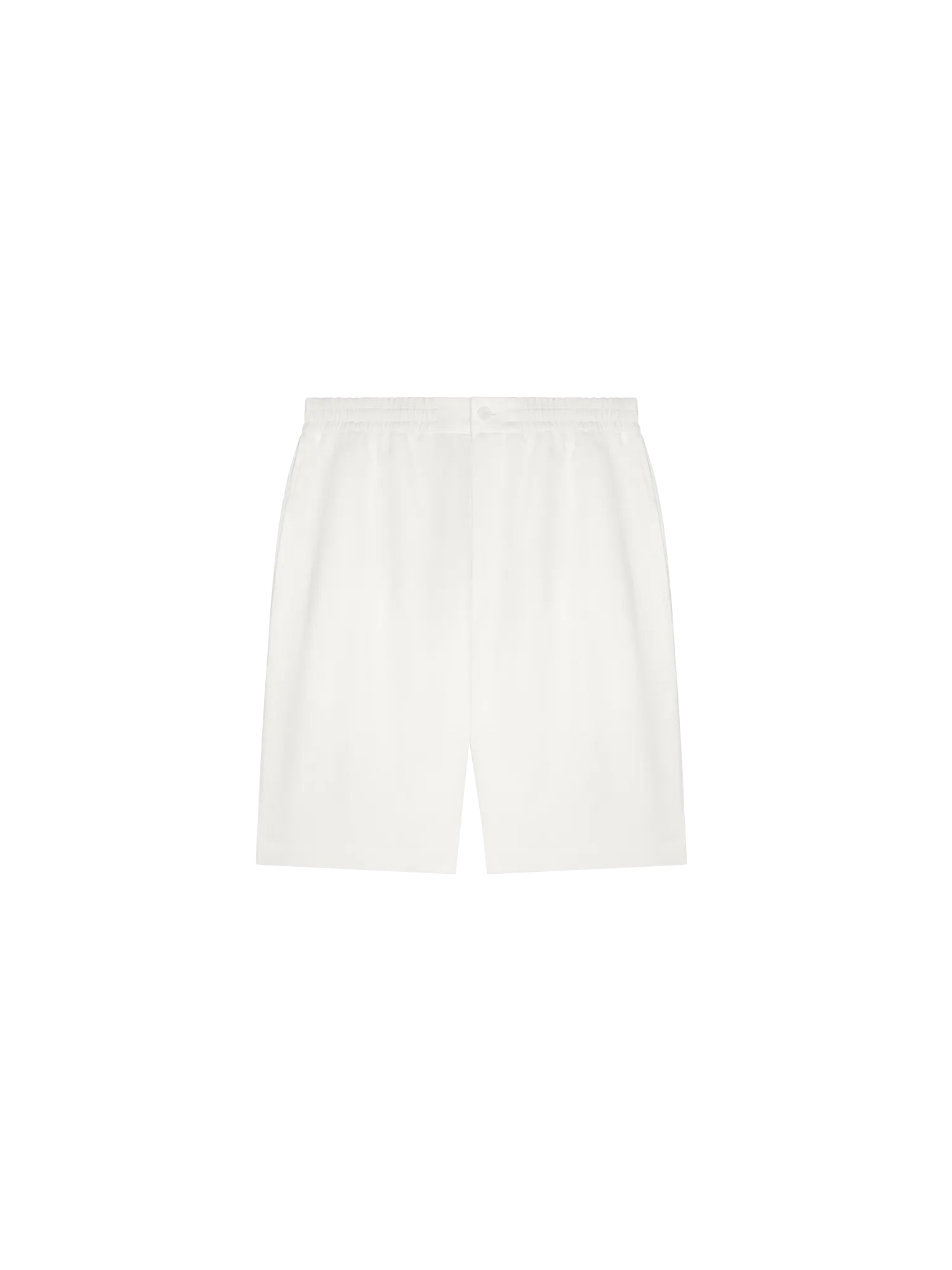 Womens Aloe Linen Long Shorts—off-white