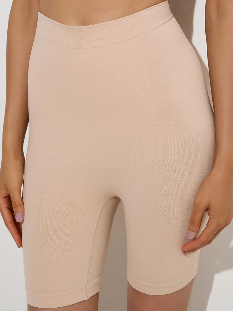 Wunderlove Beige Seam-Free Shaping Shorts