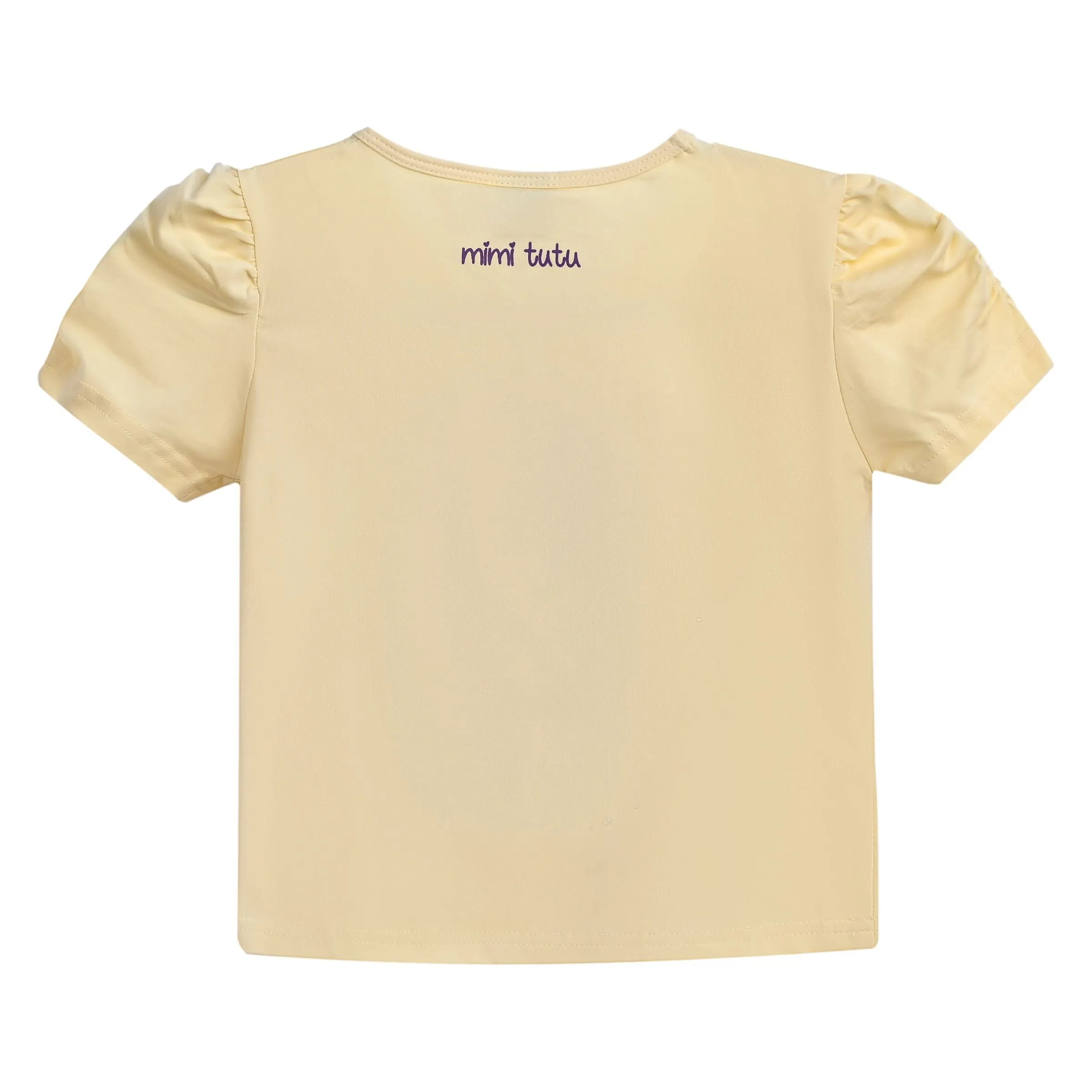 Yellow Unicorn Applique T-Shirt